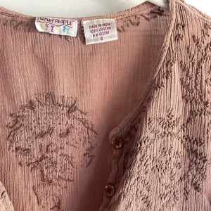 Embroidered Peasant Tunic Dress